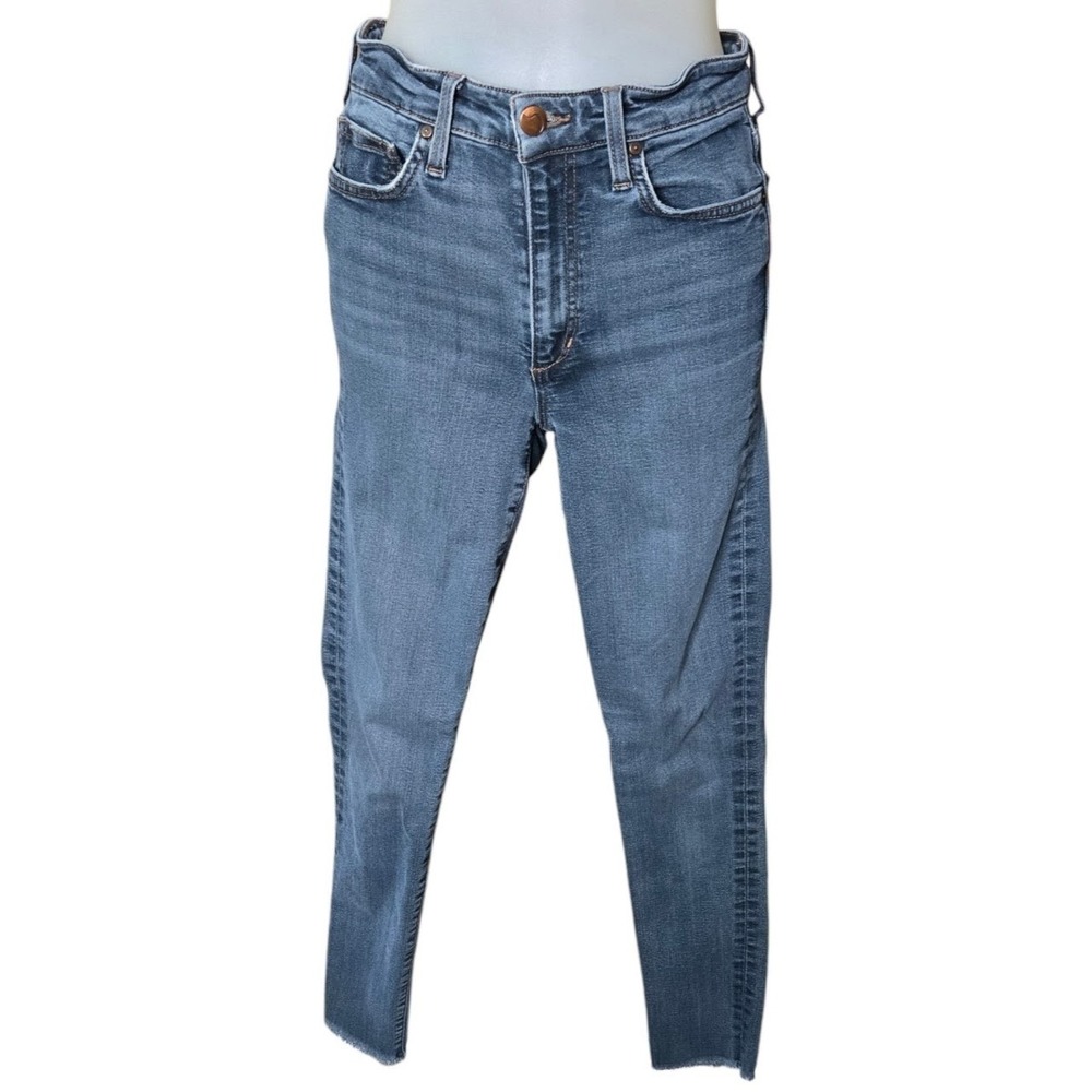 Joe's Jeans Womens High Rise‎ Skinny Ankle Jeans Size 27 Blue Stretch Raw Hem